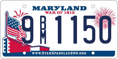 MD license plate 9BM1150