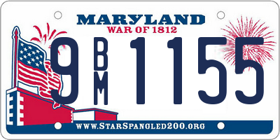 MD license plate 9BM1155