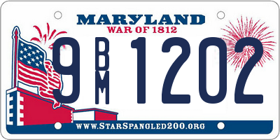 MD license plate 9BM1202