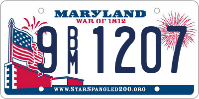 MD license plate 9BM1207