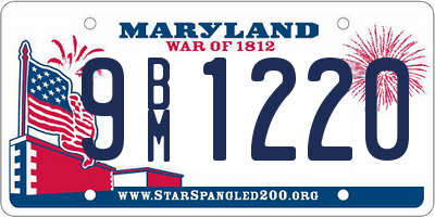 MD license plate 9BM1220