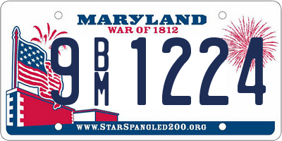 MD license plate 9BM1224