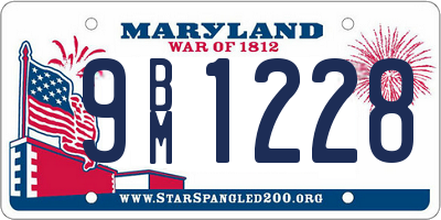 MD license plate 9BM1228