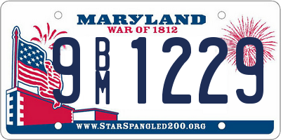 MD license plate 9BM1229