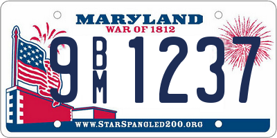 MD license plate 9BM1237