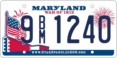 MD license plate 9BM1240