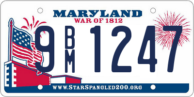 MD license plate 9BM1247