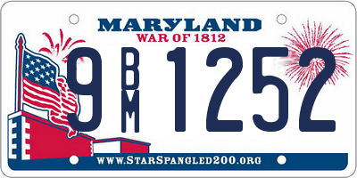 MD license plate 9BM1252