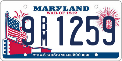 MD license plate 9BM1259