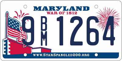 MD license plate 9BM1264