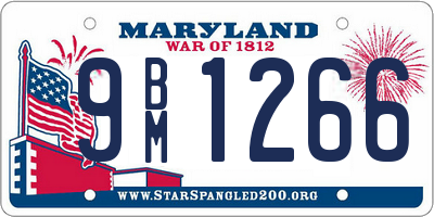 MD license plate 9BM1266