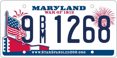 MD license plate 9BM1268