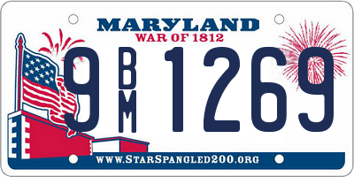 MD license plate 9BM1269