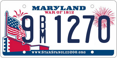 MD license plate 9BM1270