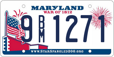 MD license plate 9BM1271