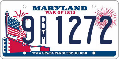 MD license plate 9BM1272