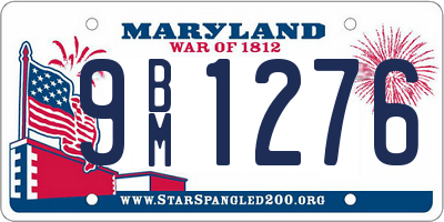 MD license plate 9BM1276