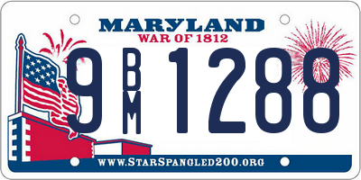 MD license plate 9BM1288