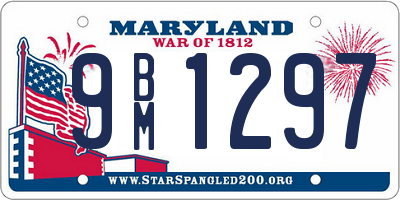 MD license plate 9BM1297