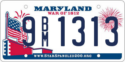 MD license plate 9BM1313
