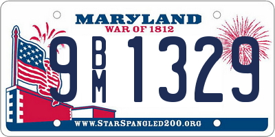 MD license plate 9BM1329