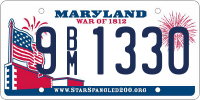 MD license plate 9BM1330