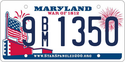 MD license plate 9BM1350