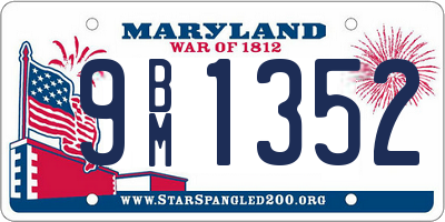 MD license plate 9BM1352