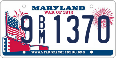 MD license plate 9BM1370