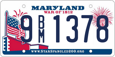 MD license plate 9BM1378