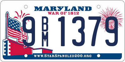 MD license plate 9BM1379