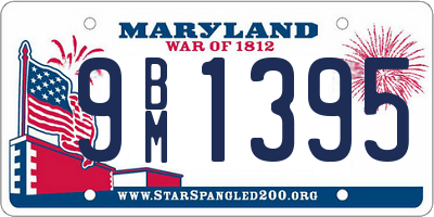 MD license plate 9BM1395