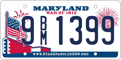 MD license plate 9BM1399