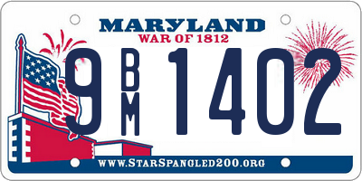 MD license plate 9BM1402