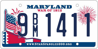 MD license plate 9BM1411