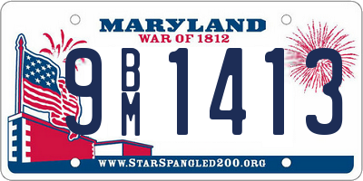 MD license plate 9BM1413