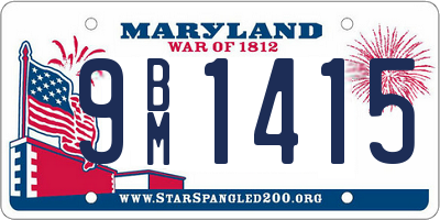 MD license plate 9BM1415