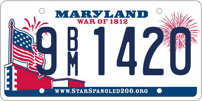 MD license plate 9BM1420