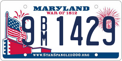 MD license plate 9BM1429