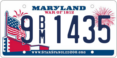 MD license plate 9BM1435