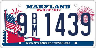MD license plate 9BM1439