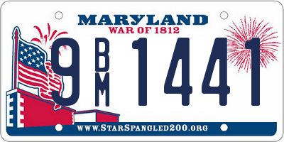 MD license plate 9BM1441