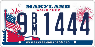 MD license plate 9BM1444