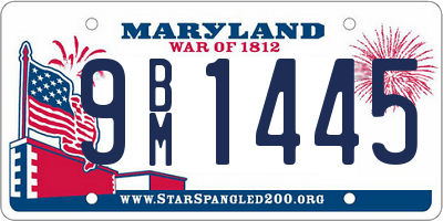 MD license plate 9BM1445