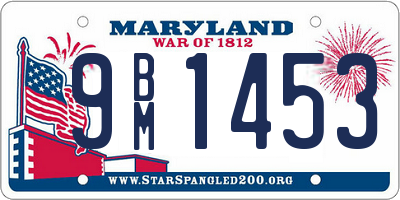 MD license plate 9BM1453