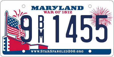 MD license plate 9BM1455