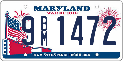 MD license plate 9BM1472