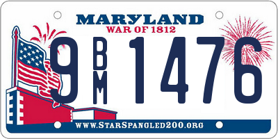 MD license plate 9BM1476