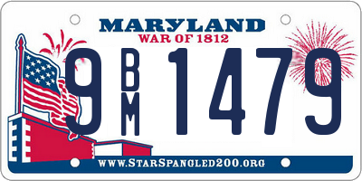 MD license plate 9BM1479