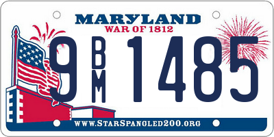 MD license plate 9BM1485